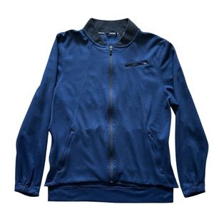 Nike Hyper Elite Navy Full Zip Basketball Sweatshirt Size Large Pockets